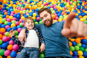 Father and son celebrating Father's Day after divorce